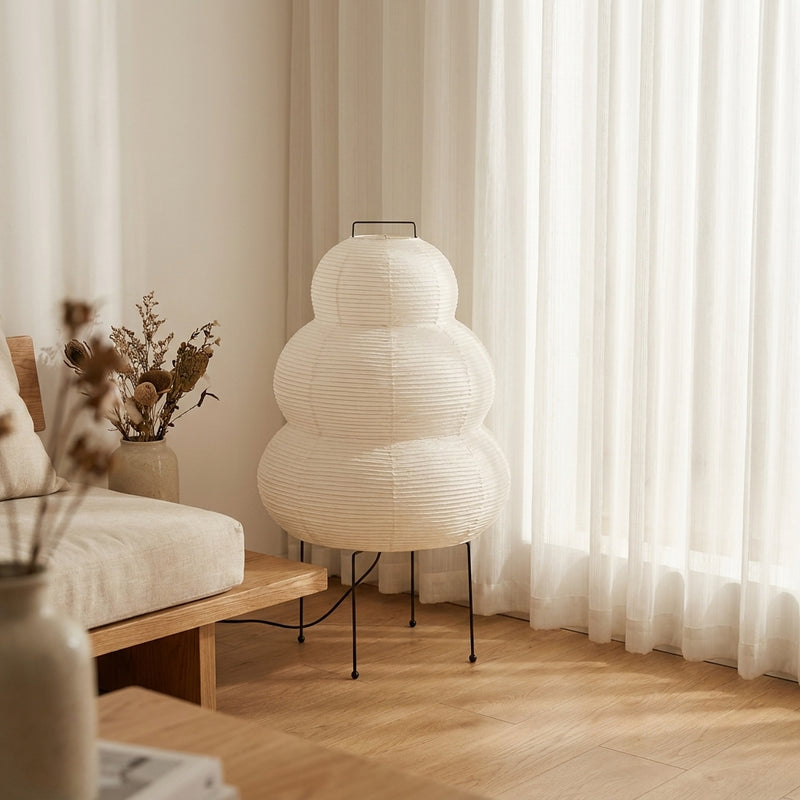 Akari Style Paper Floor Lamp - lifestyle 1