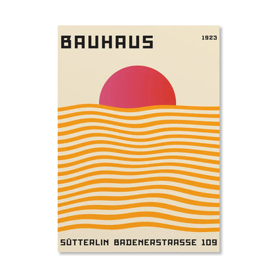 Desert Sunset Bauhaus Poster
