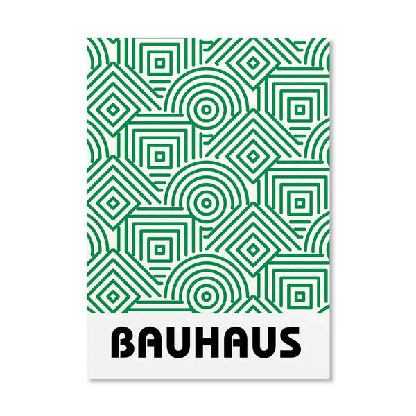 Green Pattern Bauhaus Poster