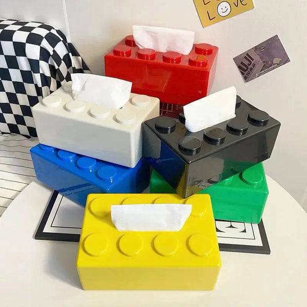 Cartoon Building Block Tissue Box Product variant