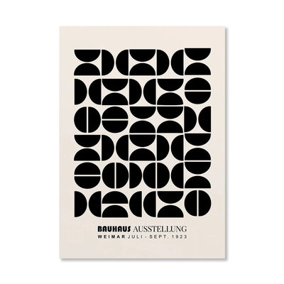Geometric Black Bauhaus Poster