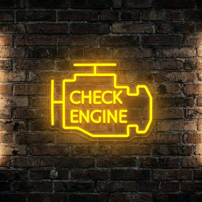 Check Engine Neon LED Wall Sign