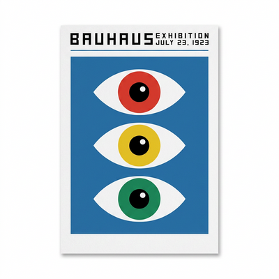 Three Eyes Bauhaus Poster