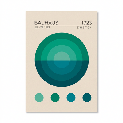 Half Green Blue Pantone Poster