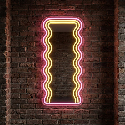 Wavy Mirror Neon Sign