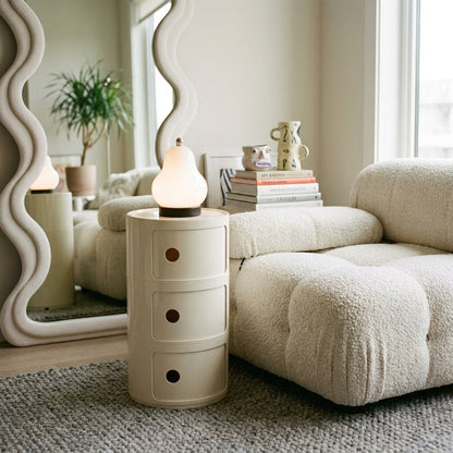 Stackable Round Plastic Cabinet - lifestyle 1