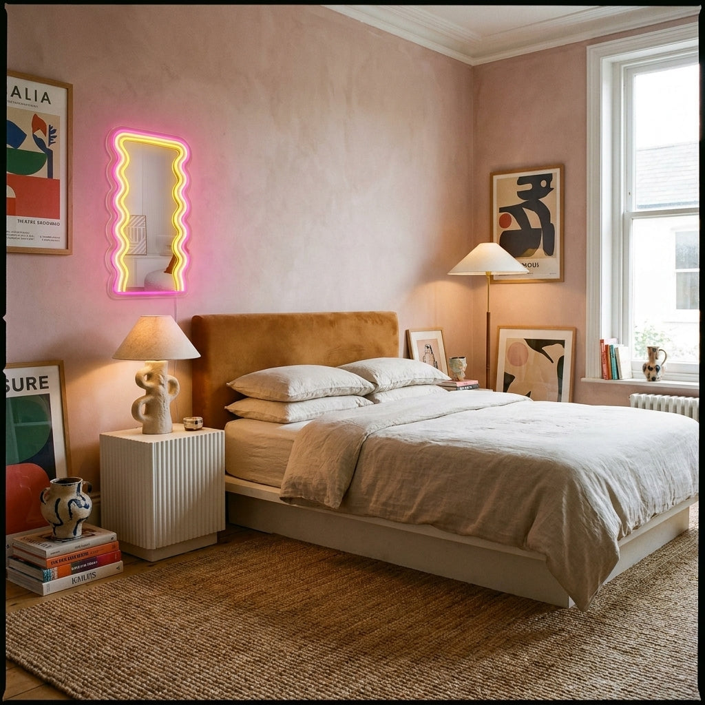 Wavy Mirror LED Neon Sign - lifestyle 3