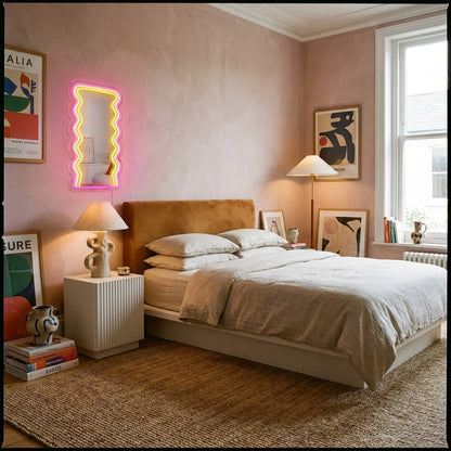 Wavy Mirror LED Neon Sign - lifestyle 3