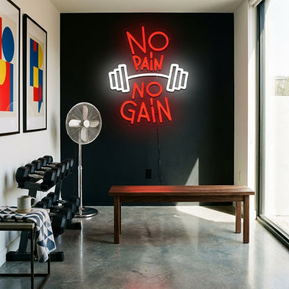 No Pain No Gain Neon Sign - lifestyle 1