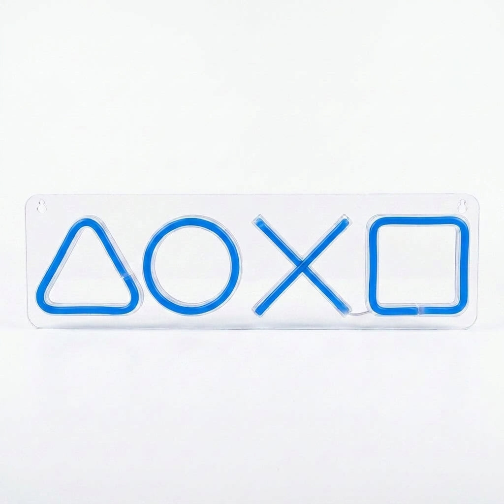 Gaming Icon LED Neon Sign - games blue