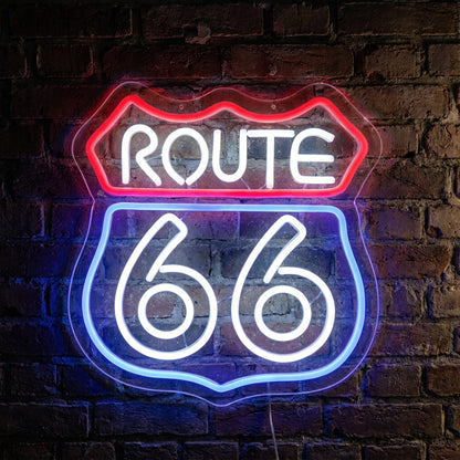Route 66 Acrylic Neon Sign
