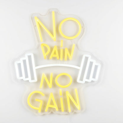 No Pain No Gain Neon Sign - 37X31Cm