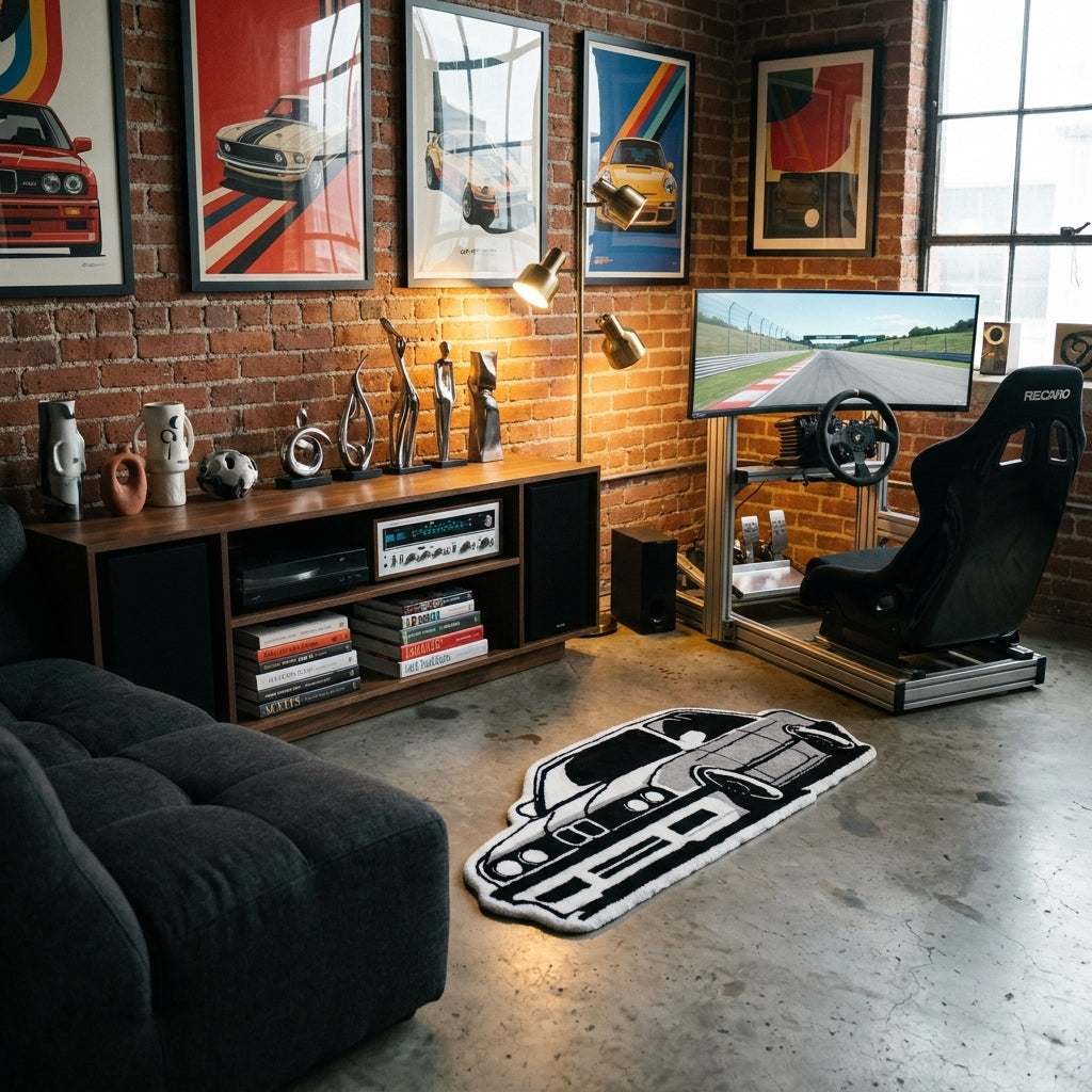 Tufted Sports Car Rug - lifestyle 2