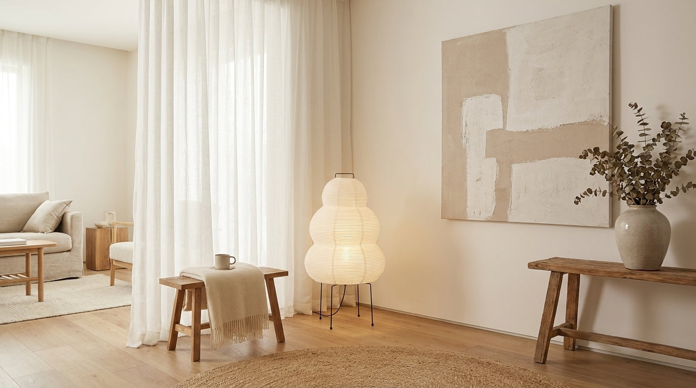Akari Style Paper Floor Lamp - lifestyle 3