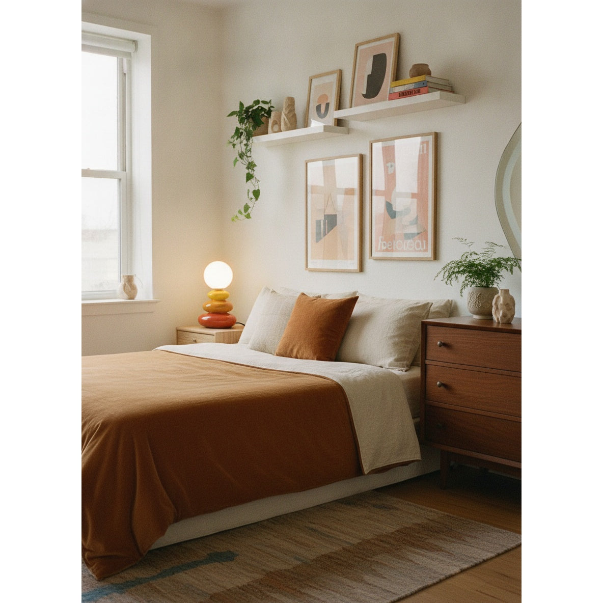 Ceramic Stacked LED Table Lamp - lifestyle 3