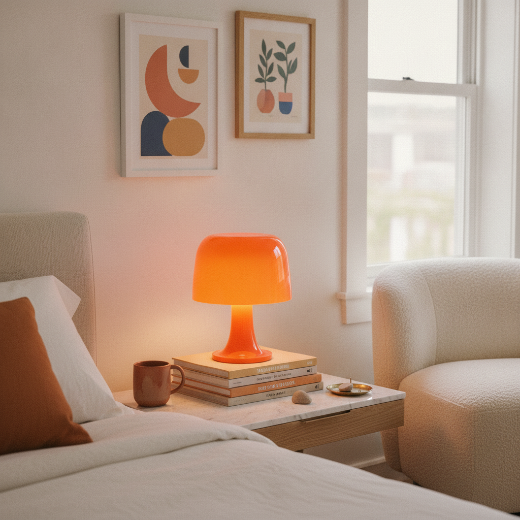 Mushroom Plastic LED Table Lamp - lifestyle 2