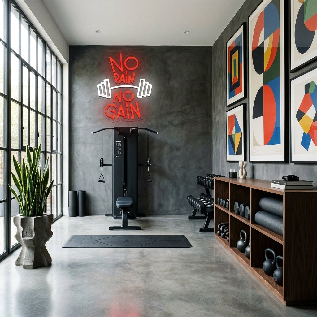 No Pain No Gain Neon Sign - lifestyle 3