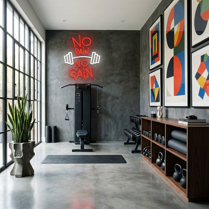 No Pain No Gain Neon Sign - lifestyle 3