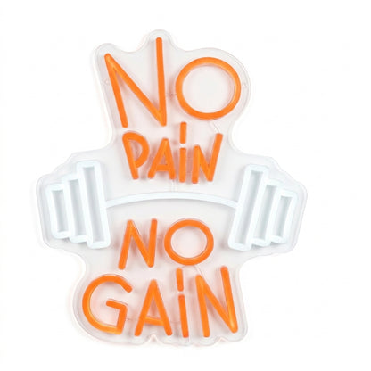 No Pain No Gain Neon Sign - 37x31cm 2