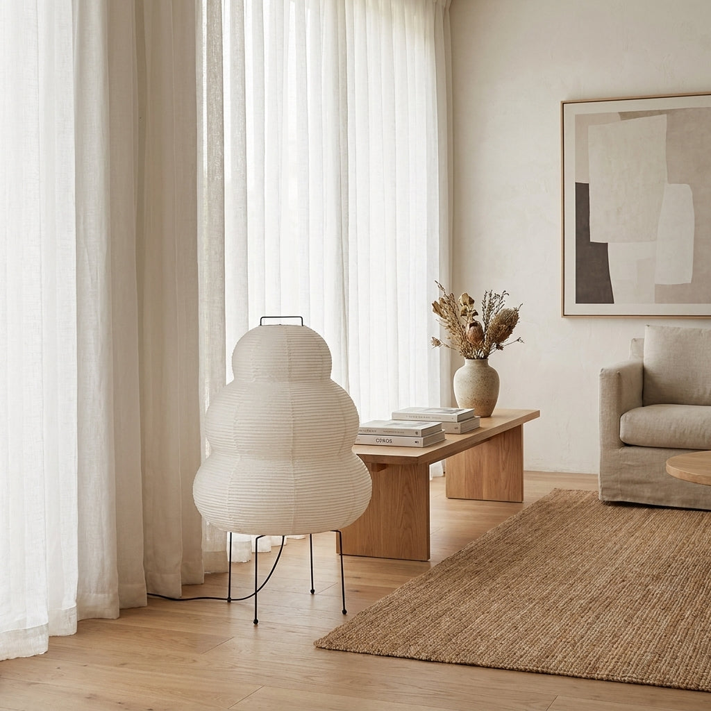 Akari Style Paper Floor Lamp - lifestyle 2