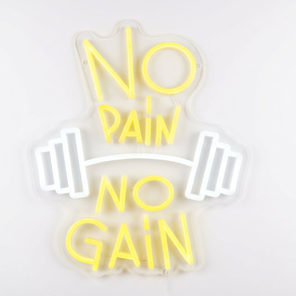 No Pain No Gain Neon Sign - 37X31Cm