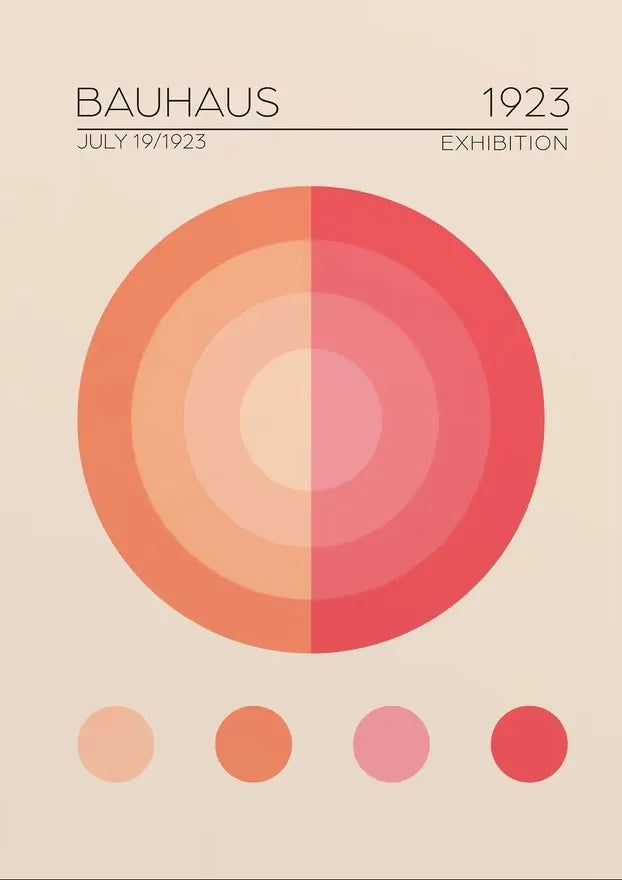 Circle & Lines Bauhaus Poster