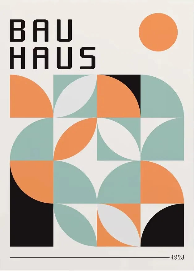 Circle & Lines Bauhaus Poster
