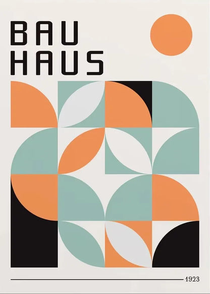 Circle & Lines Bauhaus Poster