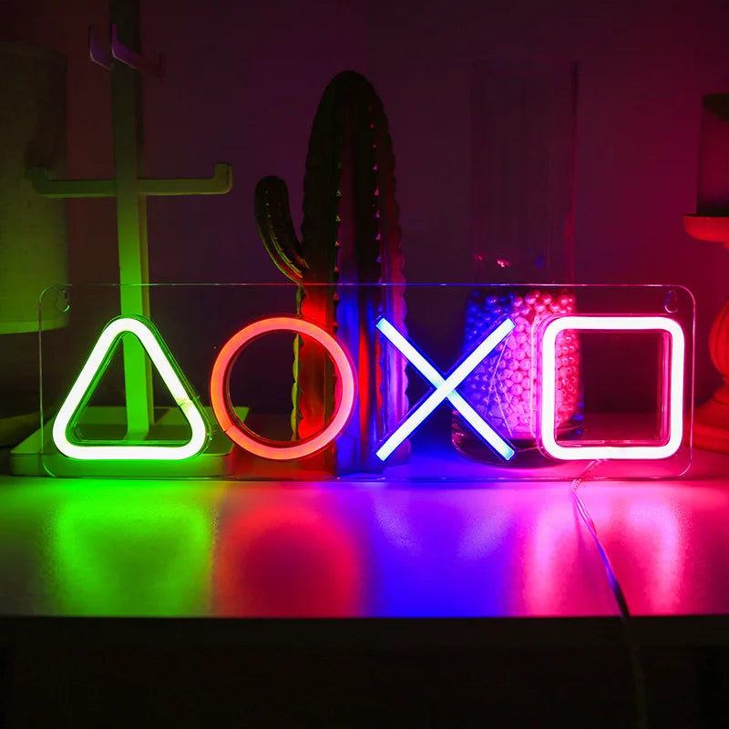 Neon Sign Custom Game Icon Light for Wall Hanging Atmosphere Playstation Lamp LED Colorful Lighting Room Bar Club Player Decor  Product variant