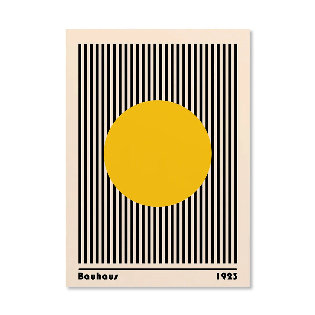 Circle & Lines Bauhaus Poster