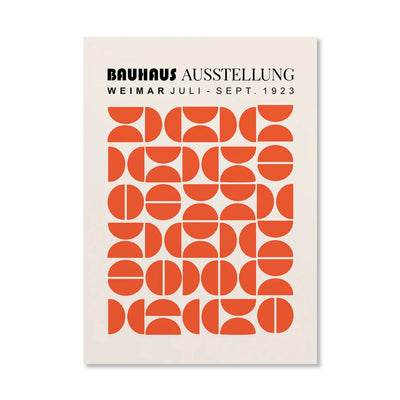 Abstract Geometric Orange Bauhaus Poster