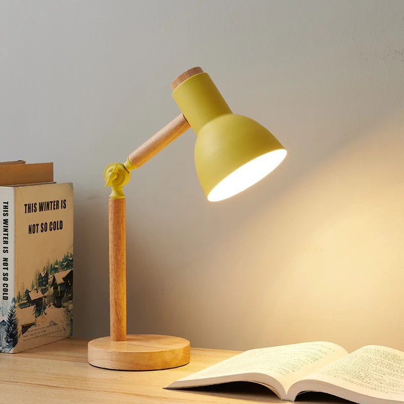 Wooden Art LED Desk Lamp