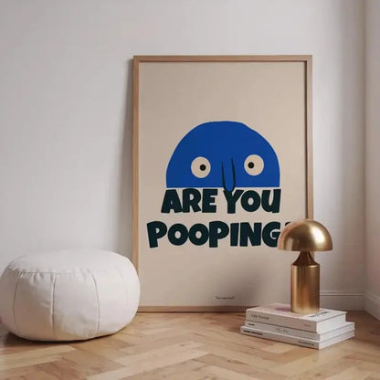 Are You Pooping? - Funny Bathroom Wall Art  Product variant
