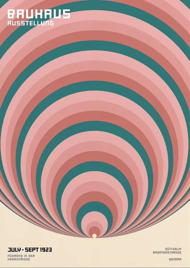Circle & Lines Bauhaus Poster