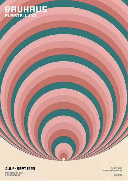 Circle & Lines Bauhaus Poster