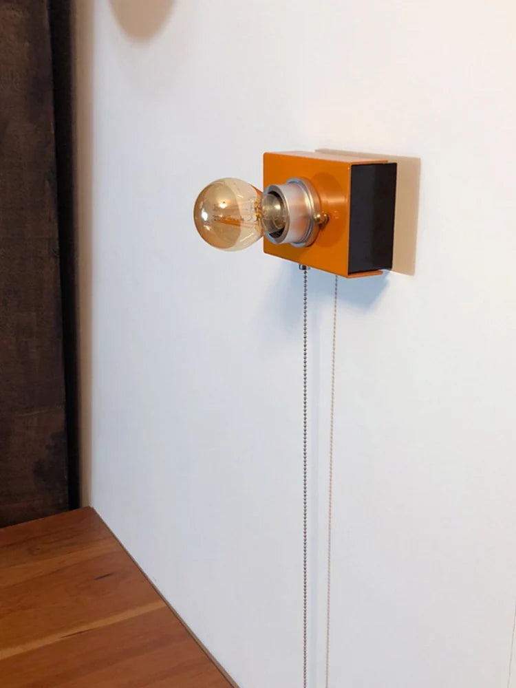 Retro Industrial Orange Table Lamps
