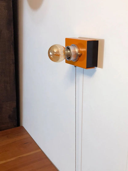 Retro Industrial Orange Table Lamps