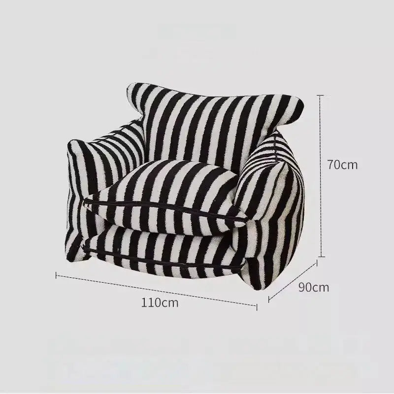 Red Striped Lazy Sofa Chair  Product variant