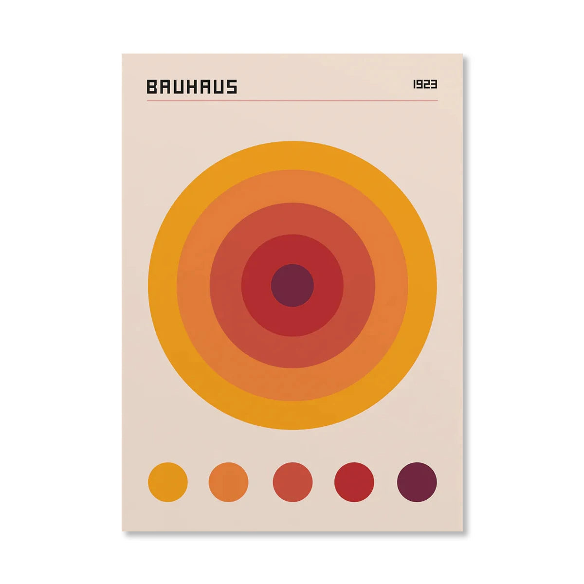 Circle & Lines Bauhaus Poster