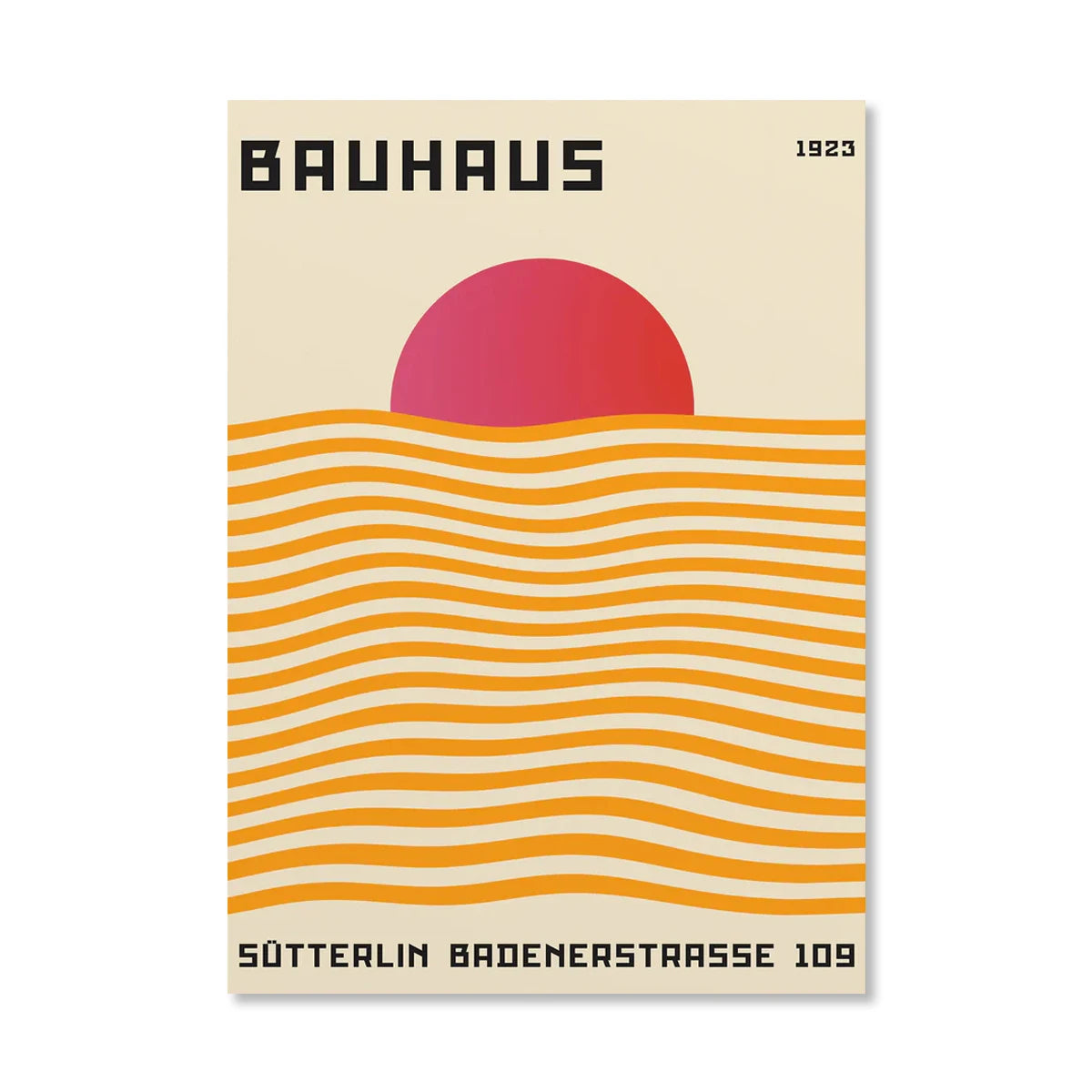 Circle & Lines Bauhaus Poster