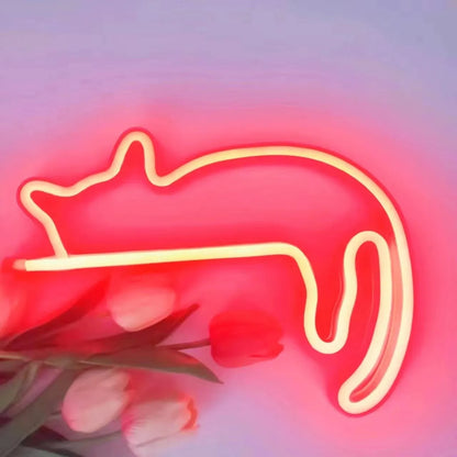 Cat Shaped Neon LED Sign