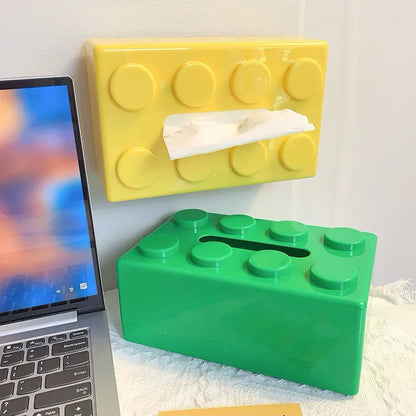 Plastic Building Block Tissue Box