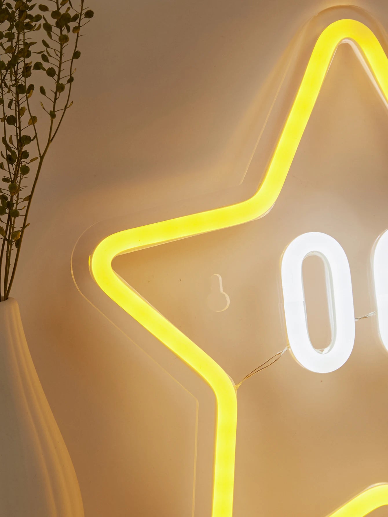 Chi-Buy 1PC Cartoon Star Shape LED Neon Sign USB Powered Wall Decoration Neon Light Signs Suitable For Party, Wedding  Product variant