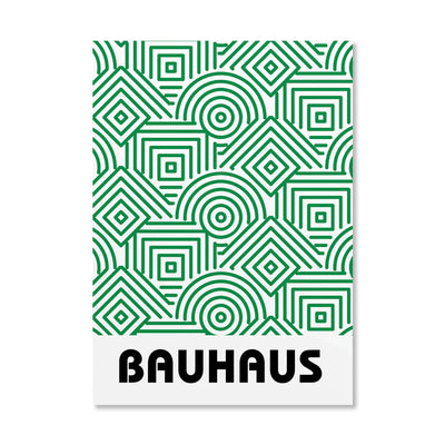 Green Pattern Bauhaus Poster