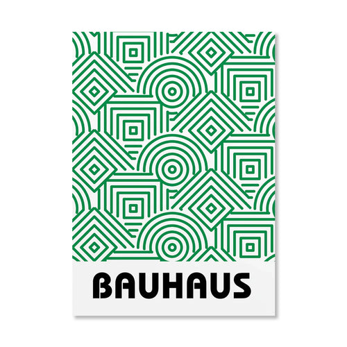 Green Pattern Bauhaus Poster