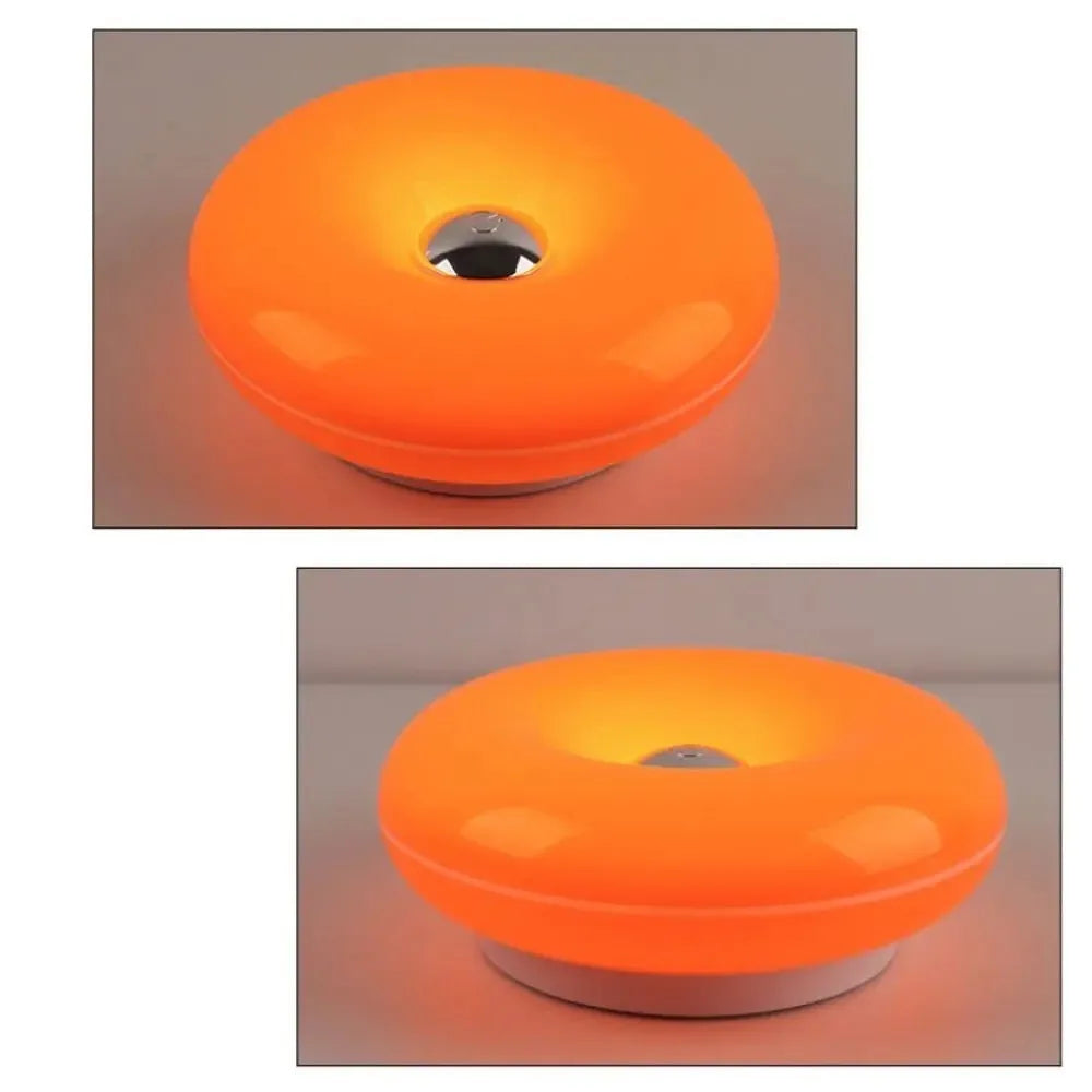 Tricolor Lighting Plastic Donut Wall Lamp Modern Energy Saving Touch Switch Lamp Dimmable USB Plug Desk Lamp Bedroom  Product variant