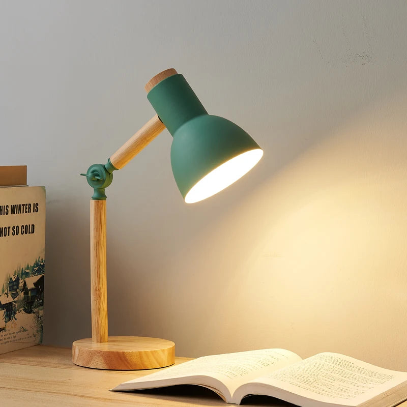 Wooden Art LED Desk Lamp
