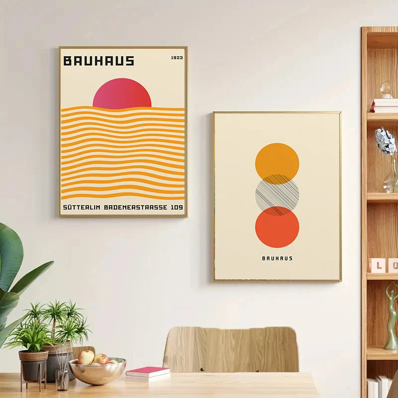 Circle & Lines Bauhaus Poster