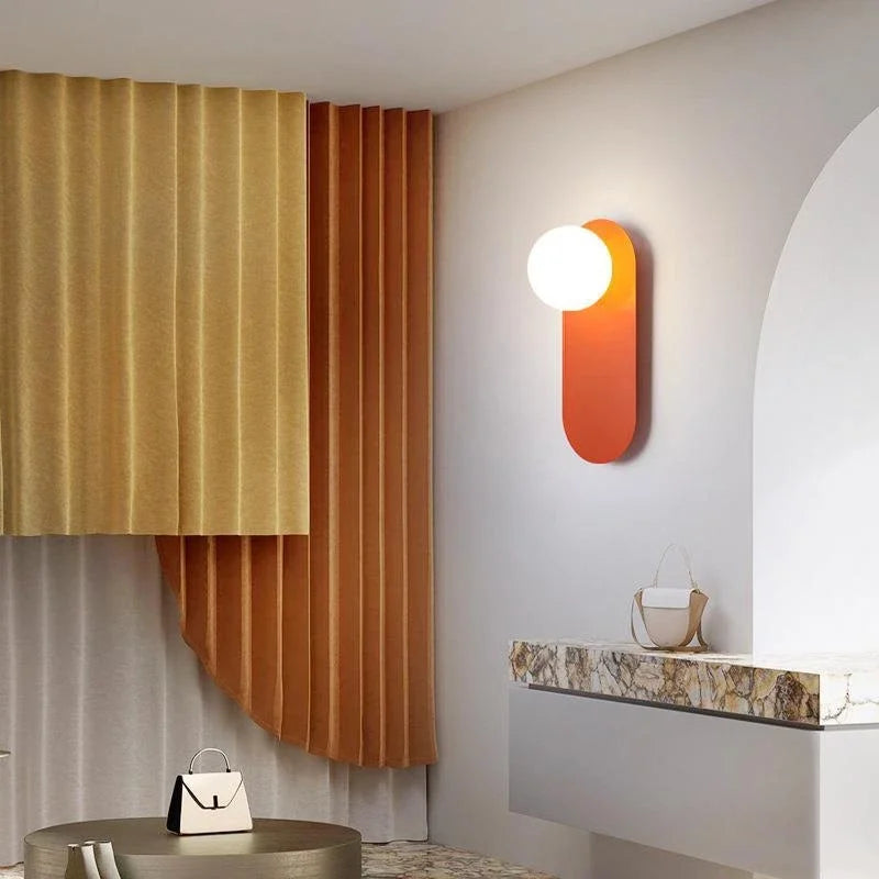 Modern Iron Glass Wall Lamp