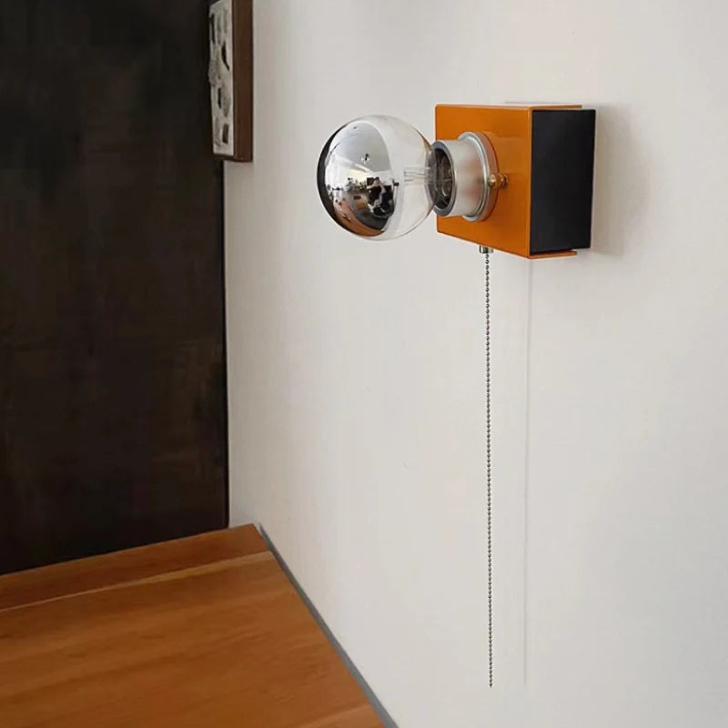 Retro Industrial Orange Table Lamps